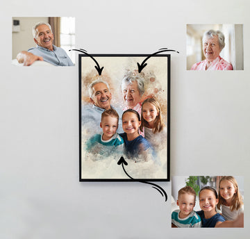 Personalized photo composition Painting Gift Shack Cercle
